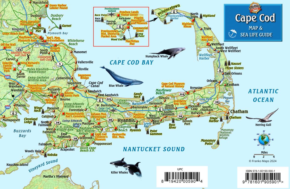Cape Cod Visitor's Map & Wildlife Guide – Franko Maps cape-cod-visitor-s-map-wildlife-guide-franko-maps