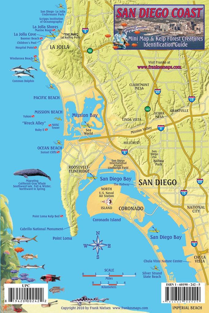 San Diego Coast Fish Card - Frankos Maps