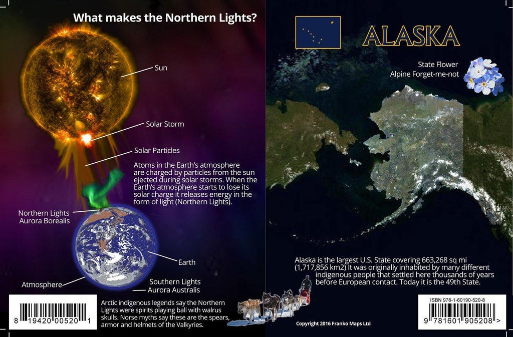 Northern Lights - Aurora Borealis Card - Frankos Maps