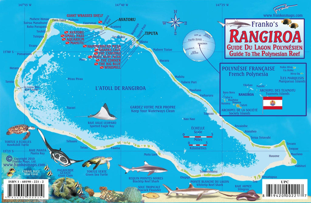 Rangiroa Fish Card - Frankos Maps