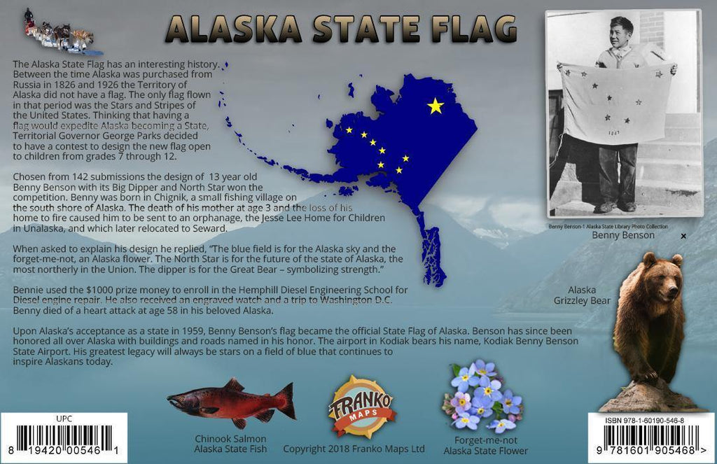 Alaska State Flag Guide Card - Frankos Maps
