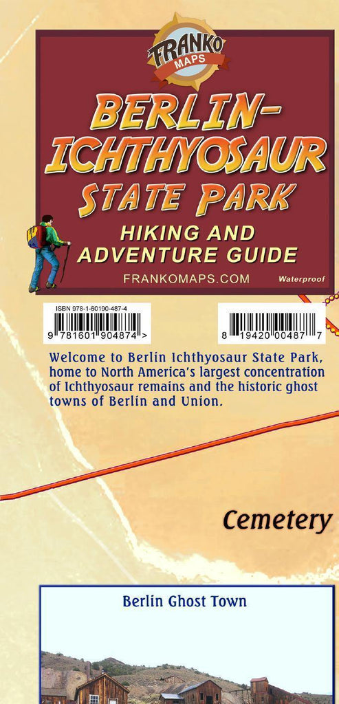 Berlin-Icthyosaur State Park Hiking & Adventure Map - Frankos Maps