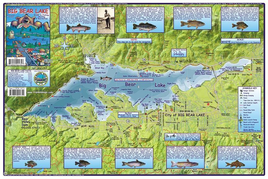 Big Bear Lake Map - Frankos Maps
