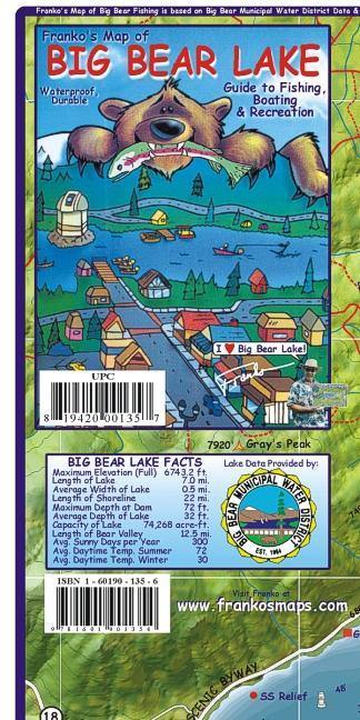 Big Bear Lake Map - Frankos Maps