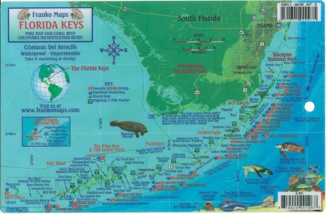 Florida Keys Fish Card – Franko Maps
