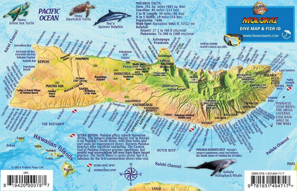 Molokai Fish Card - Frankos Maps