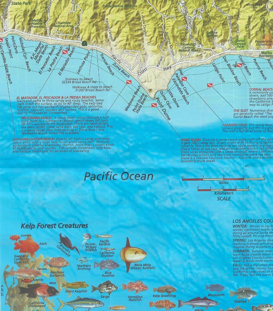 Los Angeles County Dive Map - Frankos Maps