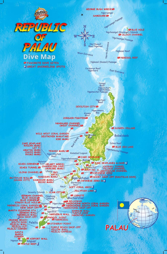 Palau Fish Card - Frankos Maps