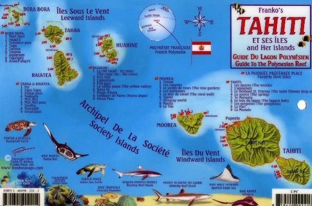 Tahiti & Society Islands Fish Card - Frankos Maps