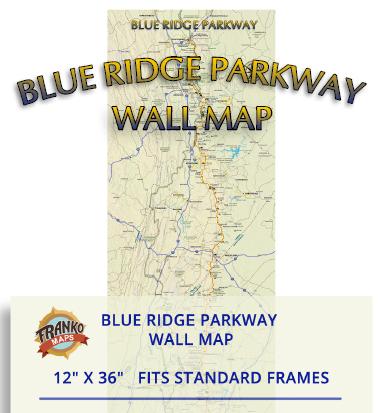 Display Blue Ridge Map Blue Ridge Parkway Map Printable Detailed Guidemap To The Blue Ridge