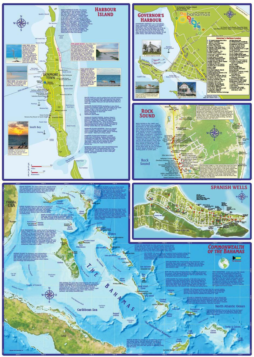 Eleuthera Island, Bahamas, Laminated Wall Map – Franko Maps