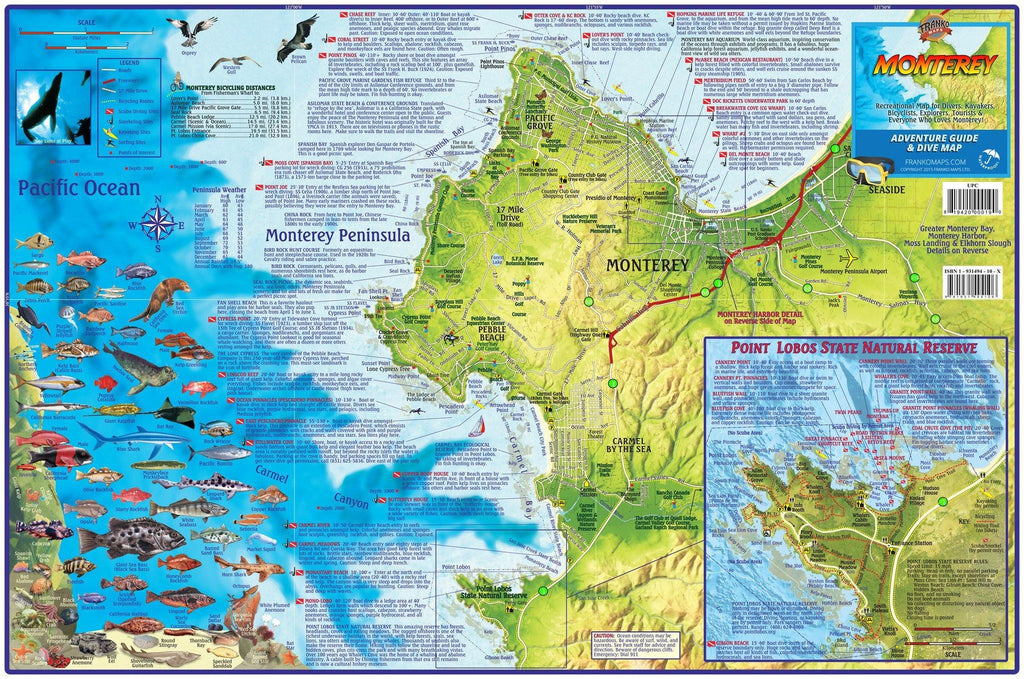Monterey Adventure Guide & Dive Map - Frankos Maps