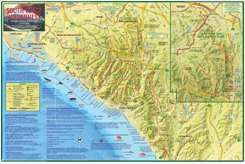 South Coast Wilderness Trail Map - Frankos Maps