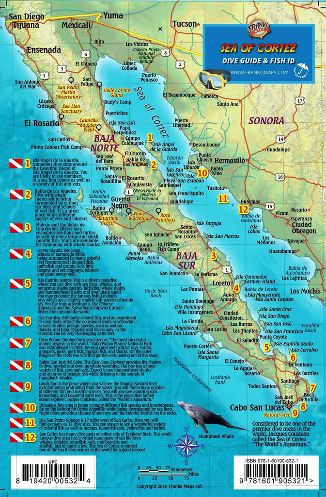 Baja California Dive Map