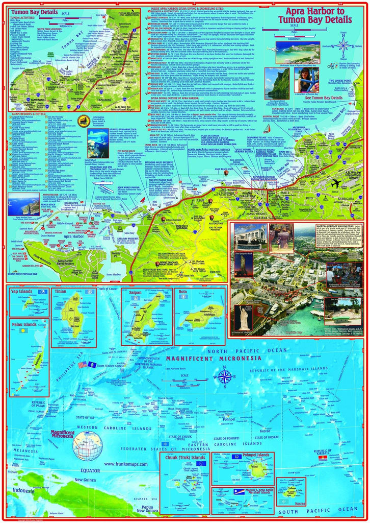 Guam Adventure & Dive Guide Map - Frankos Maps