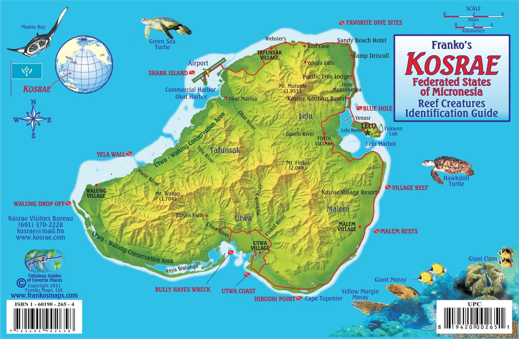 Kosrae Fish Card - Frankos Maps