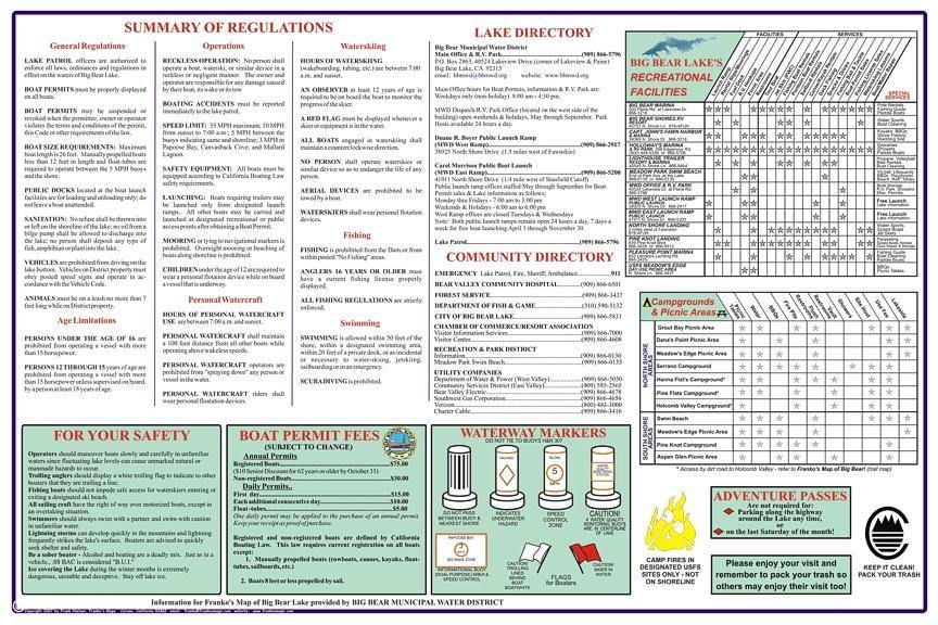 Big Bear Lake Map – Franko Maps