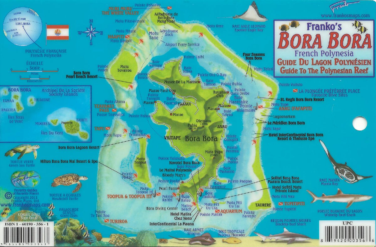 Bora Bora Fish Card – Franko Maps