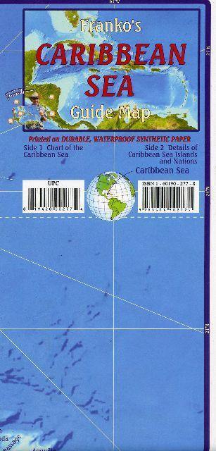 Caribbean Sea Guide Map - Frankos Maps
