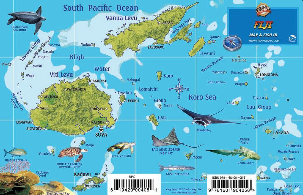 Fiji Fish Card - Frankos Maps