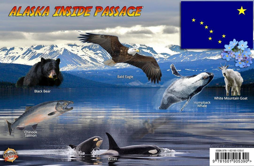 Alaska Inside Passage Guide Card - Frankos Maps