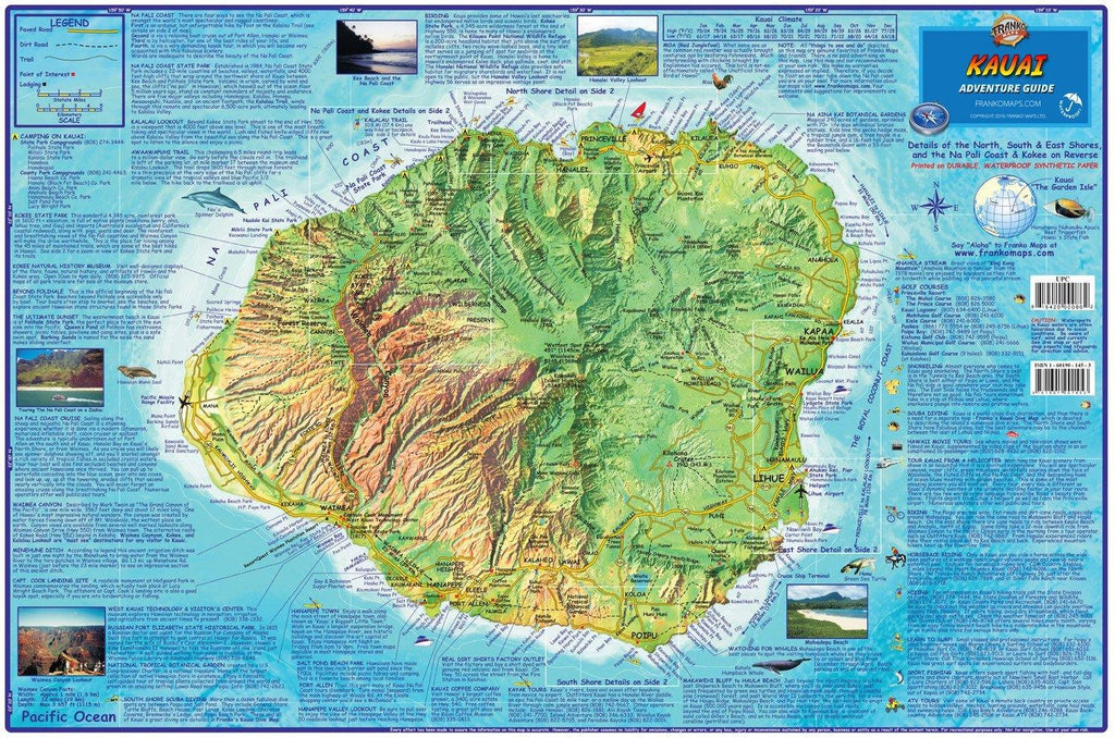 Kauai Adventure Guide Map - Frankos Maps