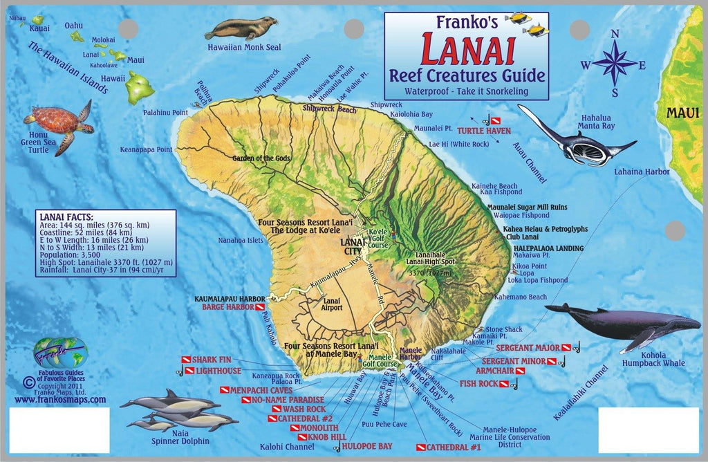 Lanai Fish Card - Frankos Maps