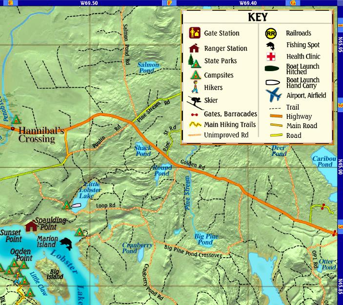 Moosehead Lake Fishing Map Depth Moosehead Lake Adventure Map