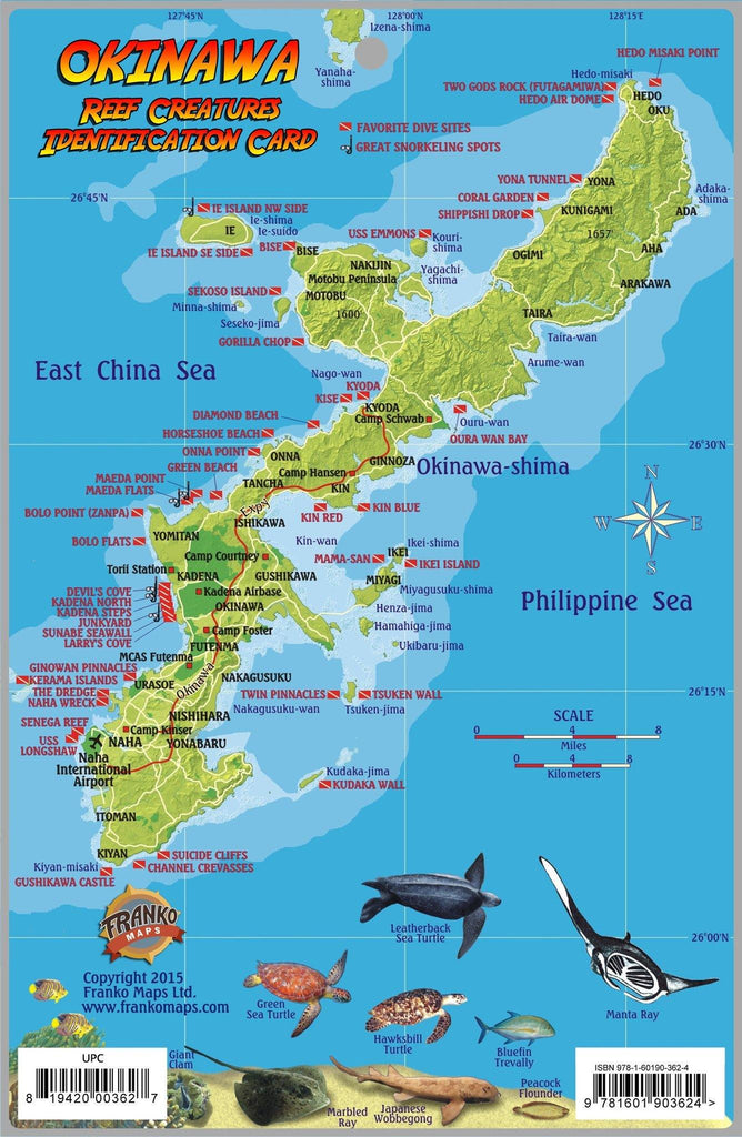 Okinawa Fish Card - Frankos Maps