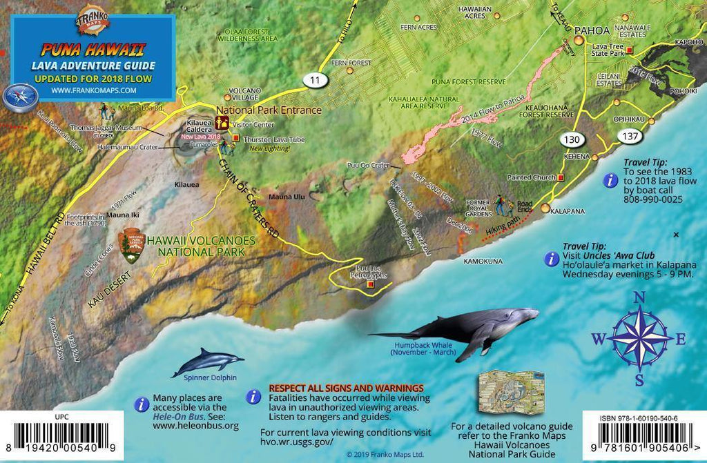 Puna Hawaii Lava Guide Map Card – Franko Maps