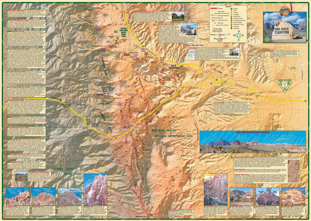 Red Rock Canyon Adventure Guide Map โ Franko Maps
