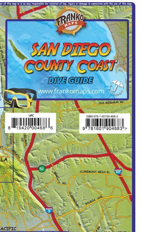 San Diego County Coast Dive Map - Frankos Maps