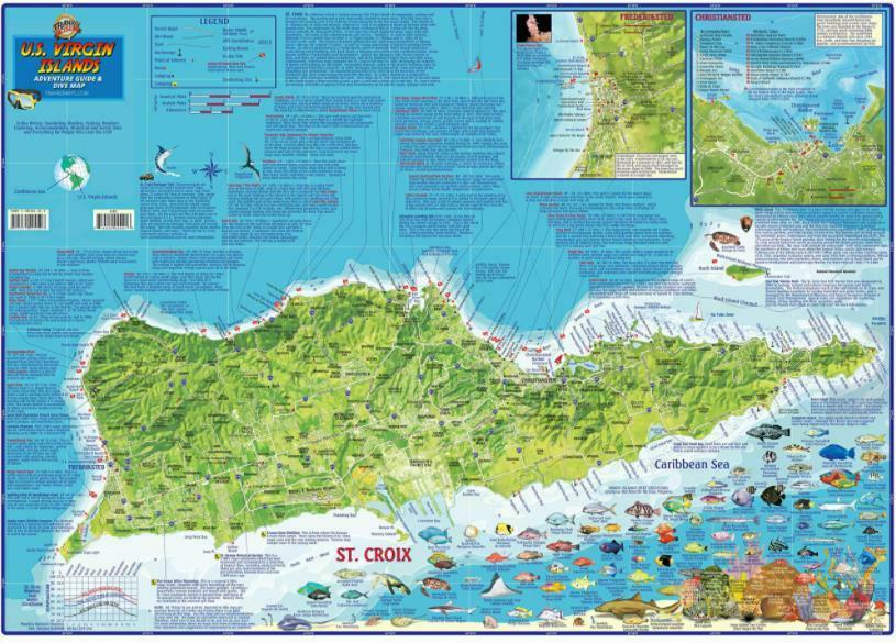 U. S. Virgin Islands USVI Laminated Wall Map – Franko Maps