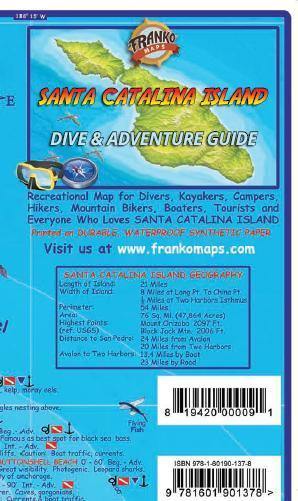 Santa Catalina Island Dive & Adventure Map - Frankos Maps
